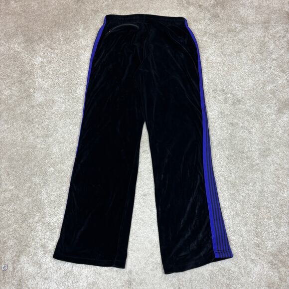 Needles Velour Track Pants Joggers Men's XL Black Blue - Picture 3 of 8
